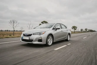 Voiture hybride roulant sur autoroute en mode thermique sans batterie électrique chargée