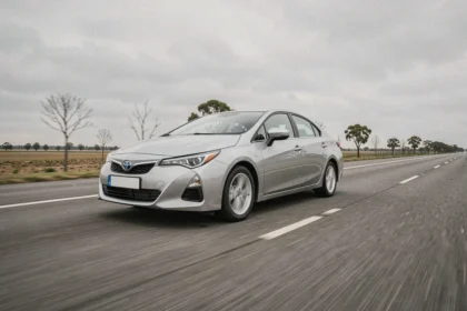 Voiture hybride roulant sur autoroute en mode thermique sans batterie électrique chargée